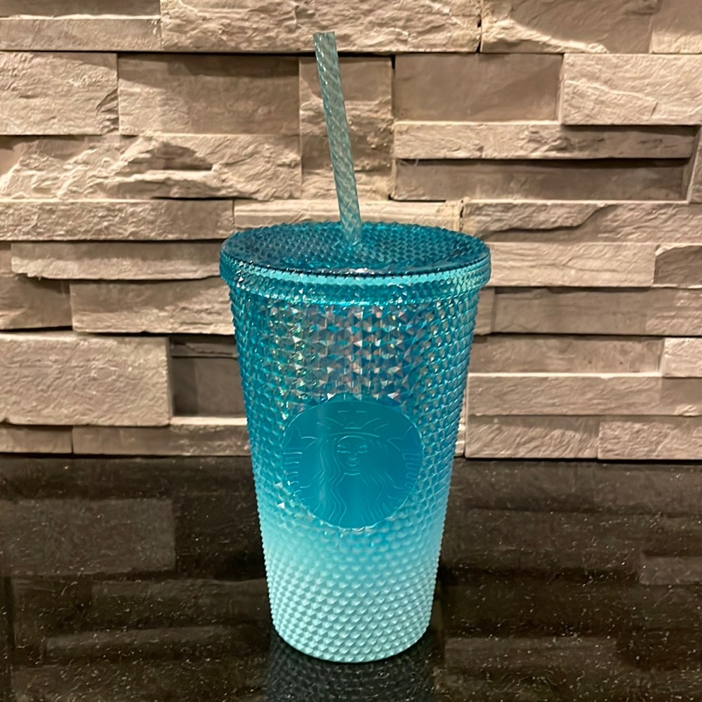 Starbucks Ombré Aqua Splash Studded 16oz Tumbler